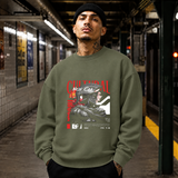 New Cultural Descent Warrior T-Shirt – Gothic Streetwear Poster Graphic Tee - Color: military green