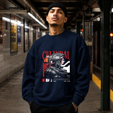 New Cultural Descent Warrior T-Shirt – Gothic Streetwear Poster Graphic Tee - Color: navy