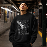 Noble Sword Angel T-Shirt – Dark Editorial / Gothic Streetwear Tee - Color: black