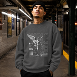 Noble Sword Angel T-Shirt – Dark Editorial / Gothic Streetwear Tee - Color: dark heather