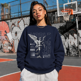 Noble Sword Angel T-Shirt – Dark Editorial / Gothic Streetwear Tee - Color: navy