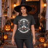 Nun of Nightmares T-Shirt – Skull & Reaper Gothic Graphic Graphic Tee - Color: charcoal
