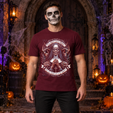 Nun of Nightmares T-Shirt – Skull & Reaper Gothic Graphic Graphic Tee - Color: maroon