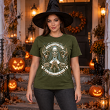 Nun of Nightmares T-Shirt – Skull & Reaper Gothic Graphic Graphic Tee - Color: military green
