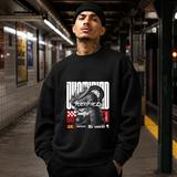 Obsession Justified Robot Armor Sweatshirt – Contemporary Gothic Graphic Design Sweatshirt - Color: black