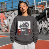Obsession Justified Robot Armor Sweatshirt – Contemporary Gothic Graphic Design Sweatshirt - Color: charcoal