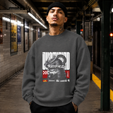 Obsession Justified Robot Armor Sweatshirt – Contemporary Gothic Graphic Design Sweatshirt - Color: dark heather