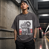 Obsession Justified Robot Armor T-Shirt – Contemporary Gothic Graphic Design Tee - Color: Charcoal