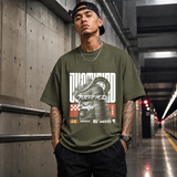 Obsession Justified Robot Armor T-Shirt – Contemporary Gothic Graphic Design Tee - Color: Military Green