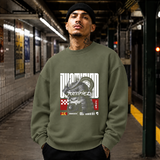 Obsession Justified Robot Armor T-Shirt – Contemporary Gothic Graphic Design Tee - Color: military green