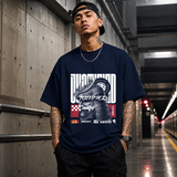 Obsession Justified Robot Armor T-Shirt – Contemporary Gothic Graphic Design Tee - Color: Navy