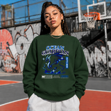 Ocean Guardian Dragon T-Shirt – Vintage Y2K / Acid Graphic Streetwear Tee - Color: forest green