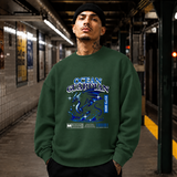Ocean Guardian Dragon T-Shirt – Vintage Y2K / Acid Graphic Streetwear Tee - Color: forest green