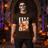 On Fire T-Shirt – Dark Editorial Graphic Design Graphic Tee - Color: chocolate