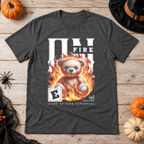 On Fire T-Shirt – Dark Editorial Graphic Design Graphic Tee - Color: dark heather