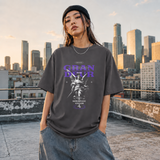 Ornate Grandeur Seraphic Valor Statue T-Shirt – Dark Art / Renaissance Aesthetic Graphic Tee - Color: Charcoal
