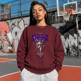 Ornate Grandeur Seraphic Valor Statue T-Shirt – Dark Art / Renaissance Aesthetic Graphic Tee - Color: maroon