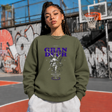 Ornate Grandeur Seraphic Valor Statue T-Shirt – Dark Art / Renaissance Aesthetic Graphic Tee - Color: military green