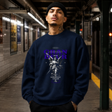 Ornate Grandeur Seraphic Valor Statue T-Shirt – Dark Art / Renaissance Aesthetic Graphic Tee - Color: navy