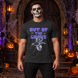 Out of The Grave T-Shirt – Dark Streetwear Graphic Design Graphic Tee - Color: charcoal