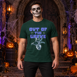 Out of The Grave T-Shirt – Dark Streetwear Graphic Design Graphic Tee - Color: forest green