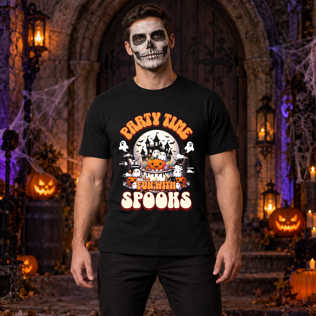 Party Time T-Shirt – Dark Editorial Graphic Design Graphic Tee - Color: black