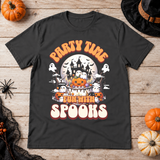Party Time T-Shirt – Dark Editorial Graphic Design Graphic Tee - Color: charcoal