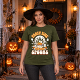 Party Time T-Shirt – Dark Editorial Graphic Design Graphic Tee - Color: military green