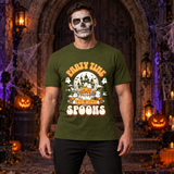 Party Time T-Shirt – Dark Editorial Graphic Design Graphic Tee - Color: military green