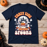 Party Time T-Shirt – Dark Editorial Graphic Design Graphic Tee - Color: navy
