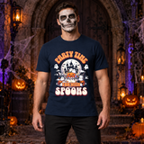 Party Time T-Shirt – Dark Editorial Graphic Design Graphic Tee - Color: navy