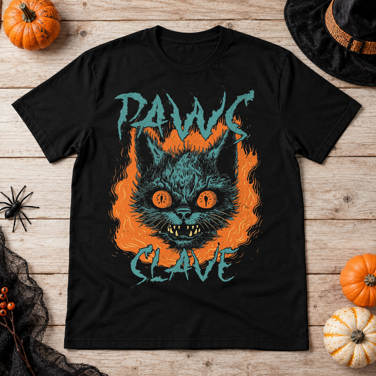 Paws Slave T-Shirt – Dark Editorial Graphic Design Graphic Tee - Color: black