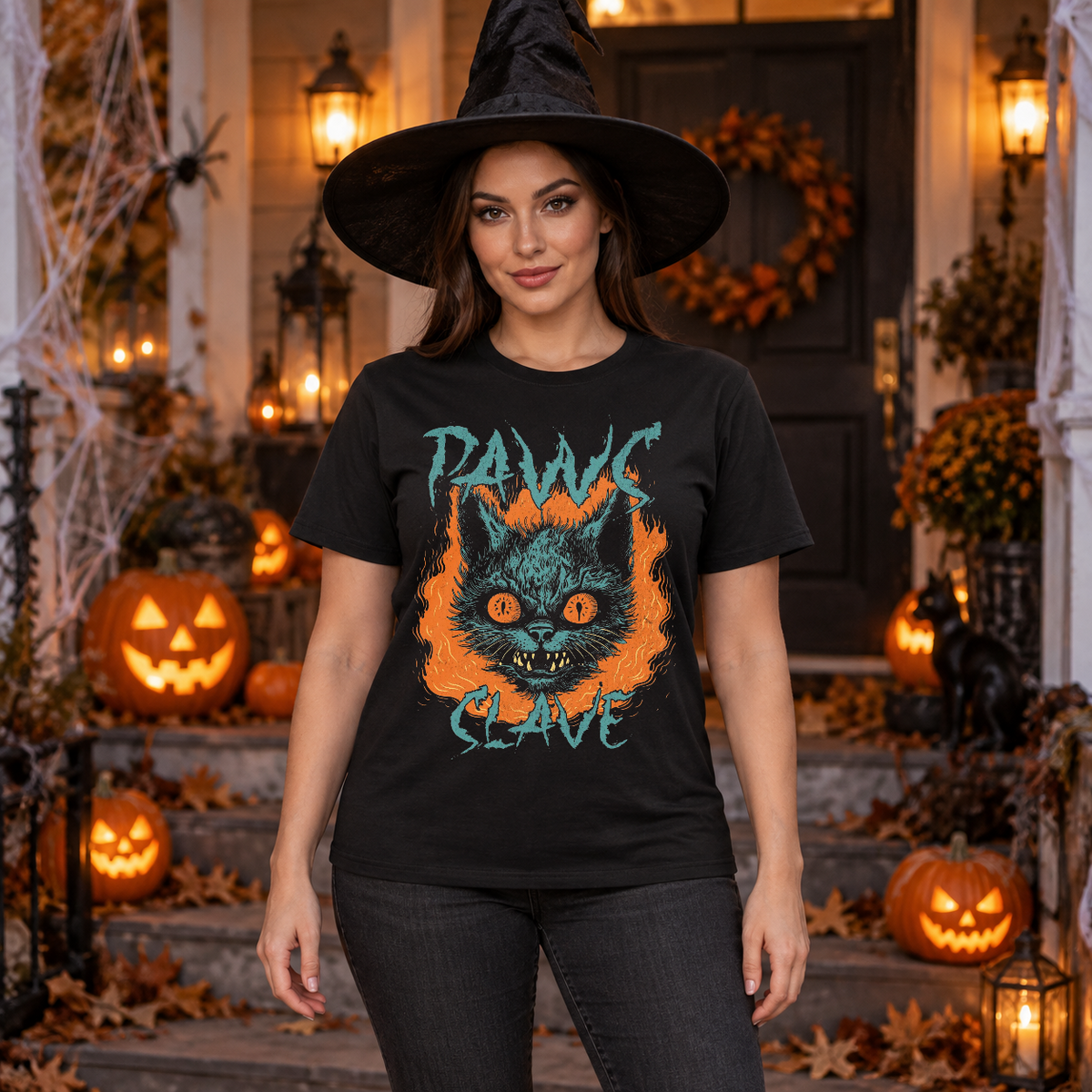 Paws Slave T-Shirt – Dark Editorial Graphic Design Graphic Tee - Color: black