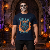 Paws Slave T-Shirt – Dark Editorial Graphic Design Graphic Tee - Color: navy
