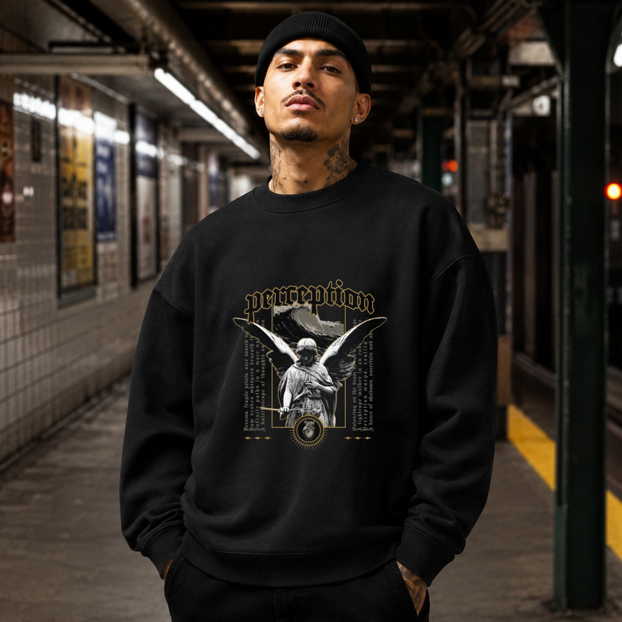 Perception Angel T-Shirt – Dark Art / Renaissance Aesthetic Graphic Tee - Color: black