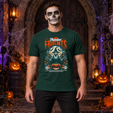 Phantom Frights T-Shirt – Skull & Reaper Gothic Graphic Graphic Tee - Color: forest green