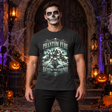 Phantom Fury T-Shirt – Skull & Reaper Gothic Graphic Graphic Tee - Color: charcoal
