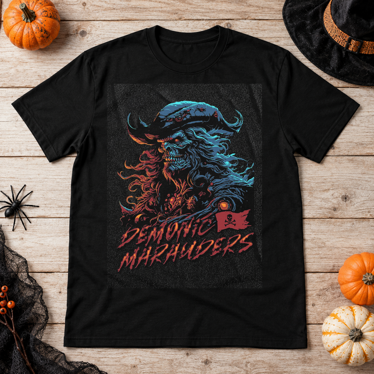 Pirates T-Shirt – Dark Editorial Graphic Design Graphic Tee - Color: black