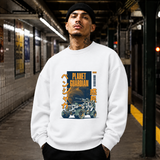 Planet Guardian Retro Badge Jeep T-Shirt – Vintage Y2K / Acid Graphic Streetwear Tee - Color: ash