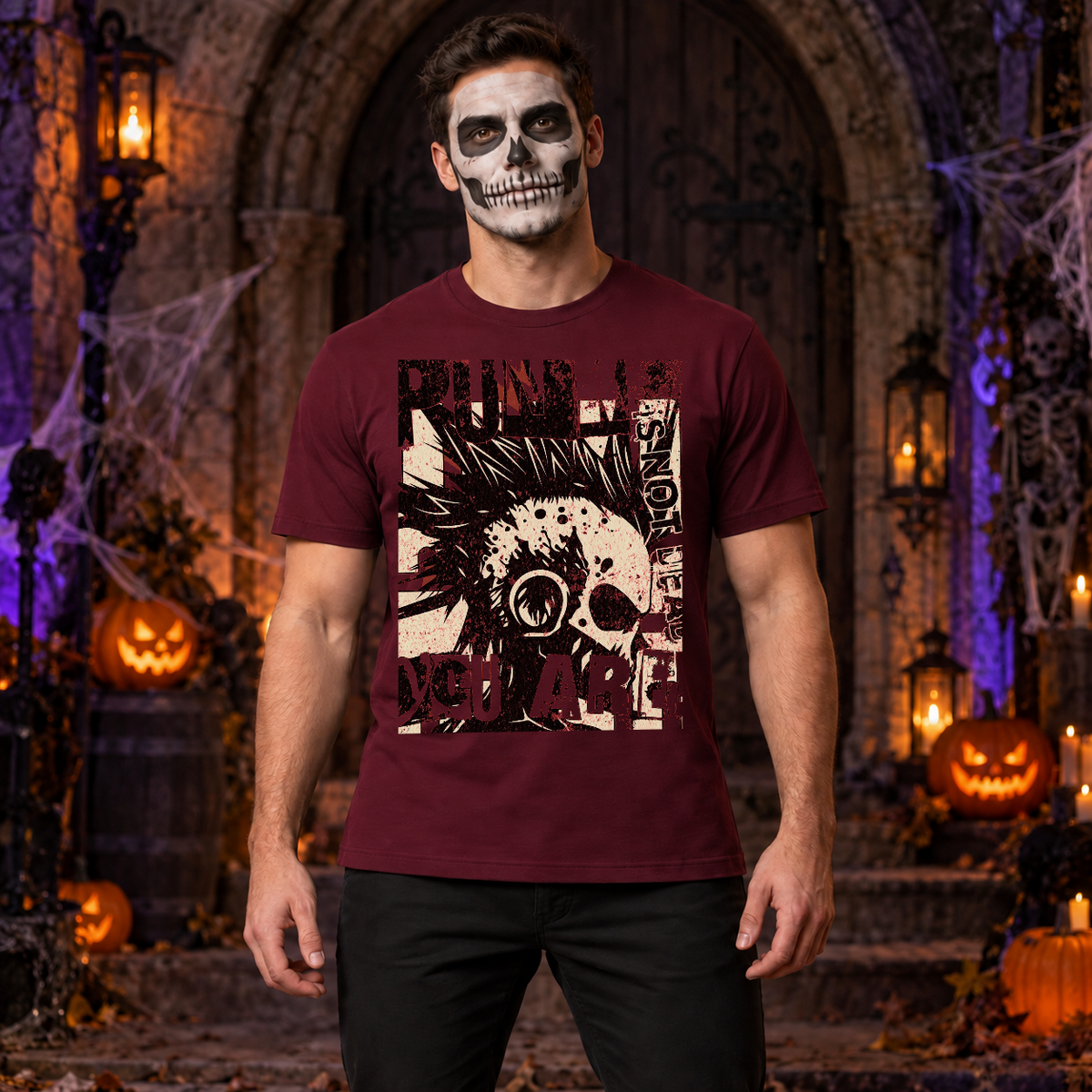 Punk IS NOT T-Shirt – Punk Rock Streetwear Graphic Graphic Tee - Color: maroon