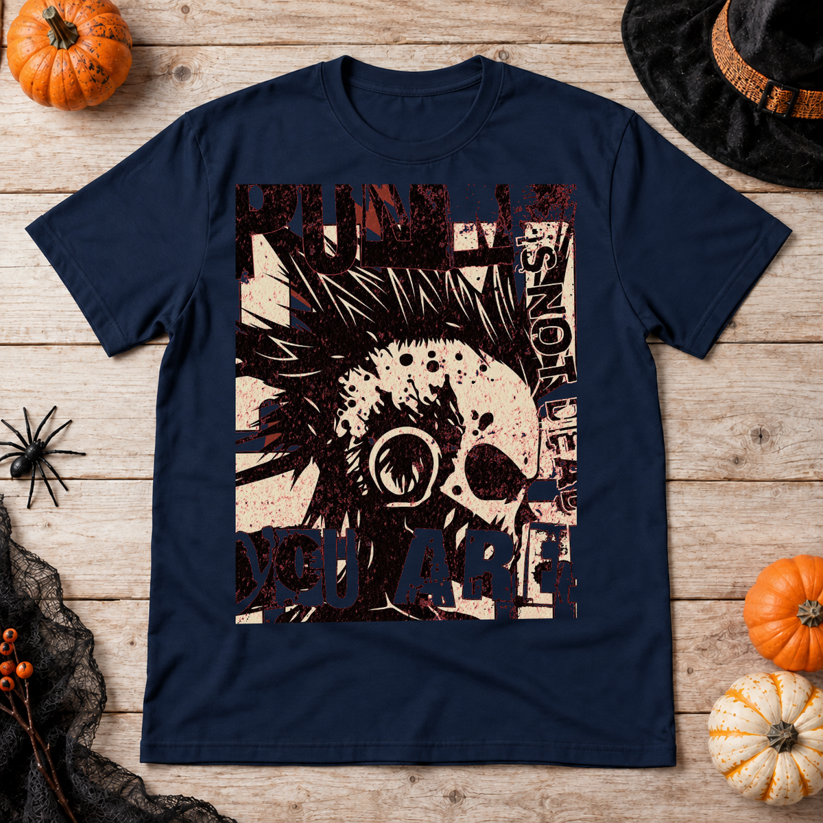 Punk IS NOT T-Shirt – Punk Rock Streetwear Graphic Graphic Tee - Color: navy