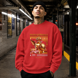 Purgatory Cherub Globe T-Shirt – Religious Imagery Collage Graphic Tee - Color: red