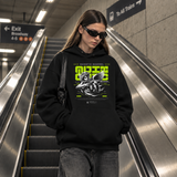 Quixotic Quarrel Cherub Gun Hoodie – Vintage Y2K / Acid Graphic Streetwear Hoodie - Color: black