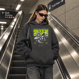 Quixotic Quarrel Cherub Gun Hoodie – Vintage Y2K / Acid Graphic Streetwear Hoodie - Color: dark heather
