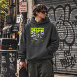 Quixotic Quarrel Cherub Gun Hoodie – Vintage Y2K / Acid Graphic Streetwear Hoodie - Color: dark heather