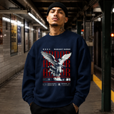 Radiant Surge Ardor Armor Angel T-Shirt – Gothic Streetwear Poster Graphic Tee - Color: navy