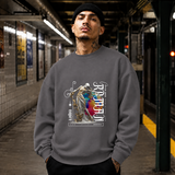 Rebirth Renaissance Statue Sweatshirt – Dark Art / Renaissance Aesthetic Graphic Sweatshirt - Color: charcoal