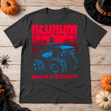 Redrum Monster Truck T-Shirt – Zombie & Monster Horror Graphic Graphic Tee - Color: charcoal