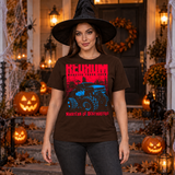 Redrum Monster Truck T-Shirt – Zombie & Monster Horror Graphic Graphic Tee - Color: chocolate