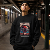 Retro Illustrative Space Guardian Astronaut T-Shirt – Vintage Y2K / Acid Graphic Streetwear Tee - Color: black
